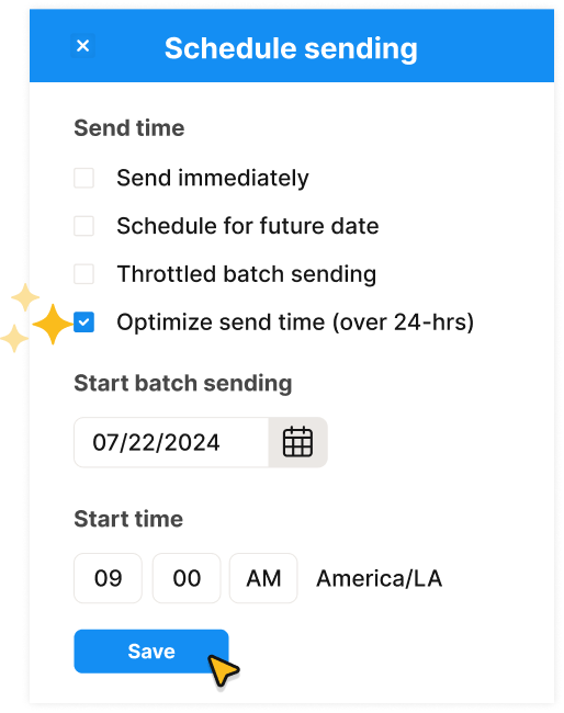 Example of send time optimization powered by Cordial AI