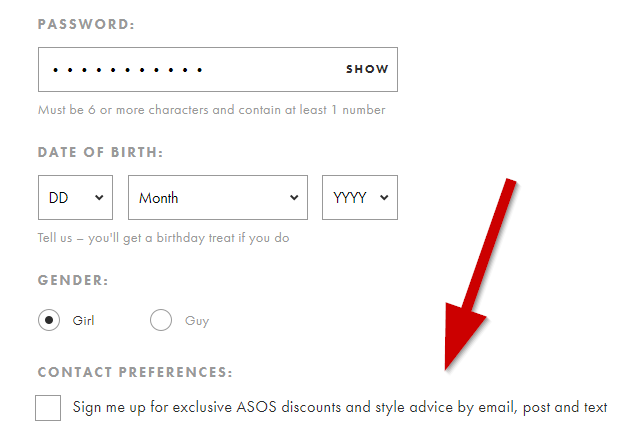 How to build your email list: Newsletter checkout example