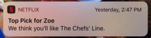 Netflix push notification example