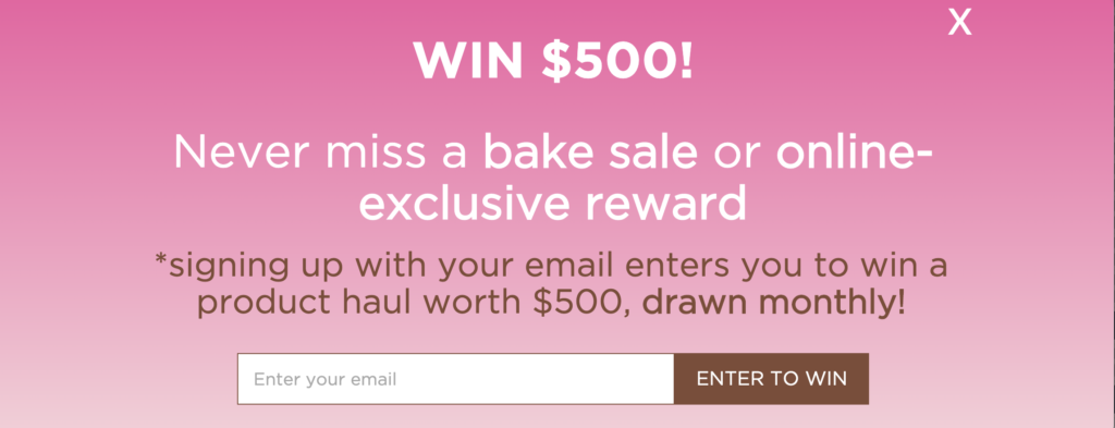 Beauty Bakerie Cyber Week email example