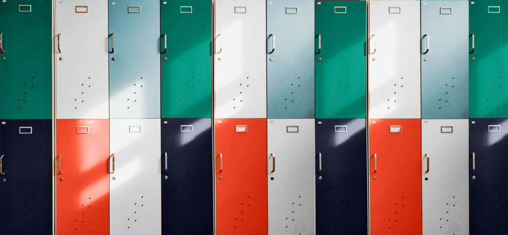 Colorful lockers