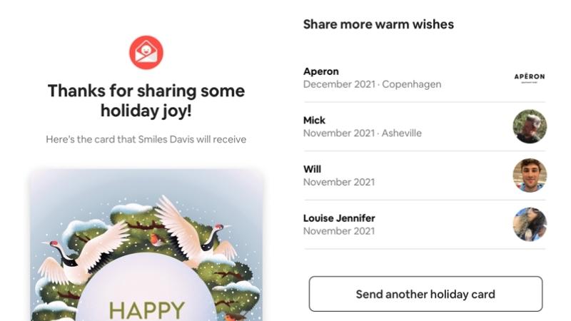AirBNB holiday email example