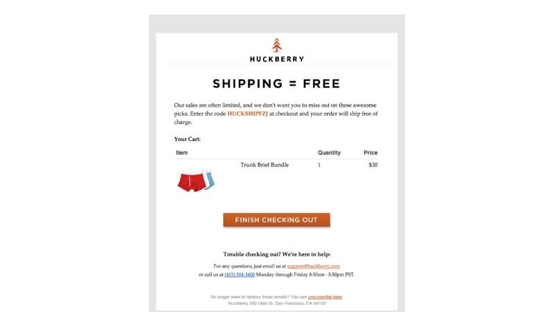 Abandoned cart email examples and 6 ways to reduce them