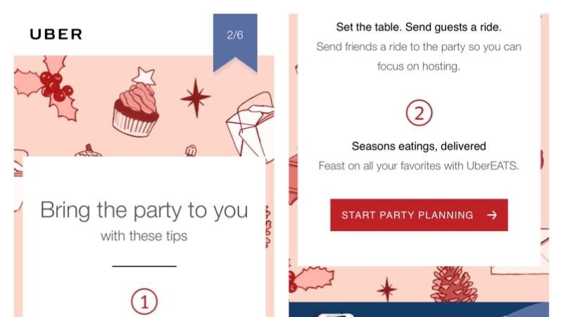 Uber holiday email example