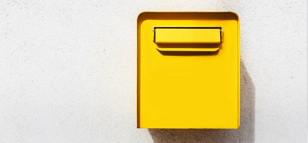 Yellow mailbox