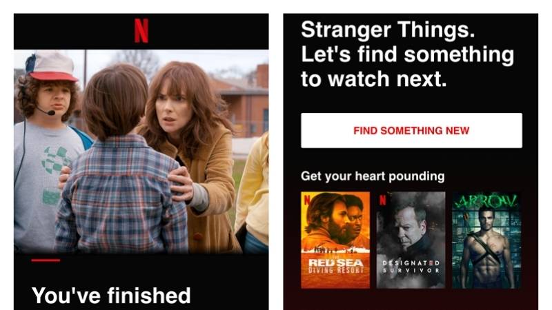 Netflix recommendations email example