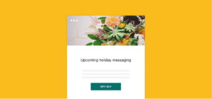 Floral holiday email