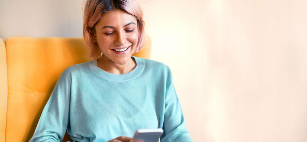 Young woman on phone