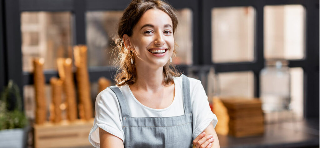 Person smiling in store