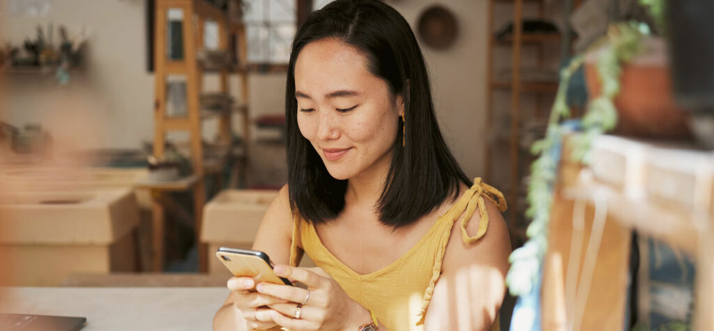 Woman on cell phone