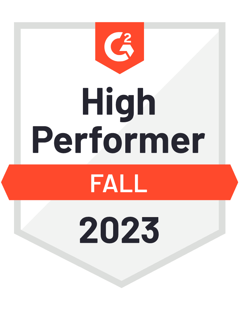 G2 High Performer Fall Badge