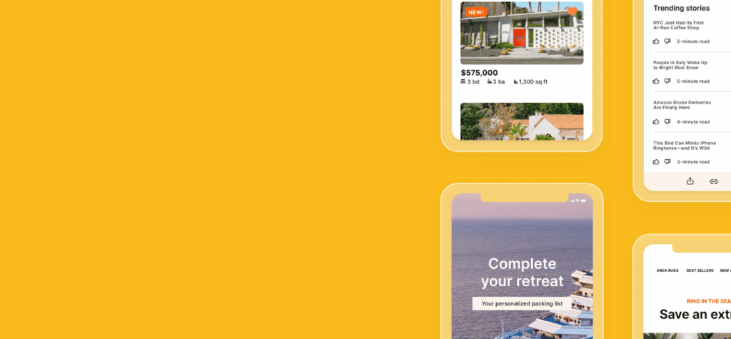 iPhone images with travel and real estate aps