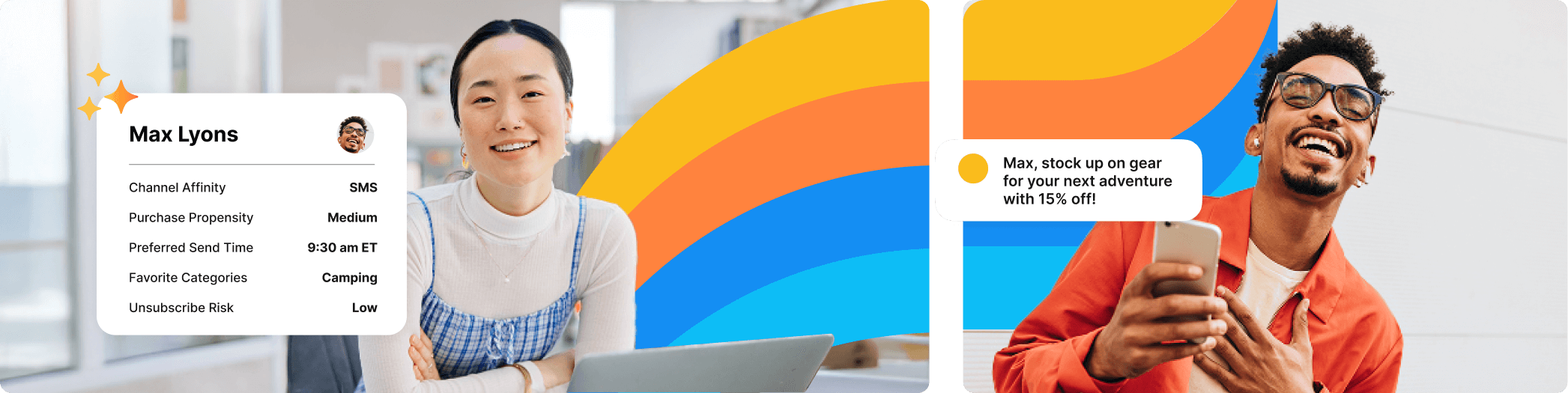 Profile of customer flowing to message